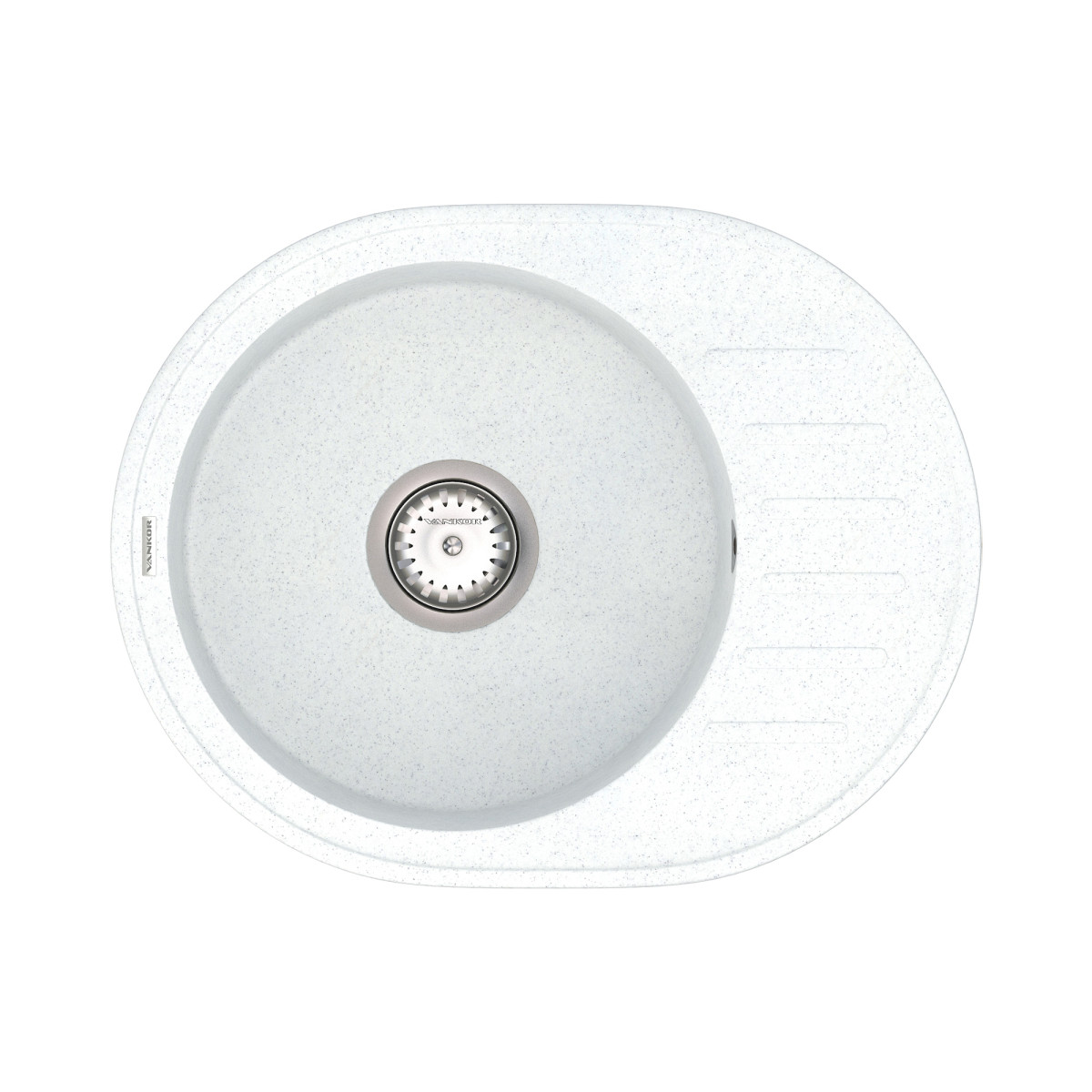 Keuken spoelbak VANKOR Lira LMO 02.57 Witte steen + sifon VANKOR