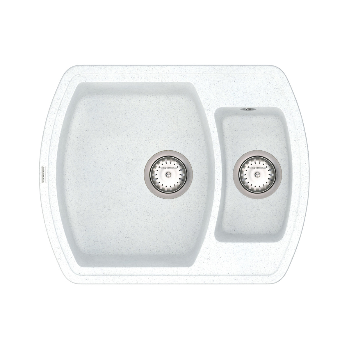 Keuken spoelbak VANKOR Norton NMP 03.63 Witte steen + sifon VANKOR