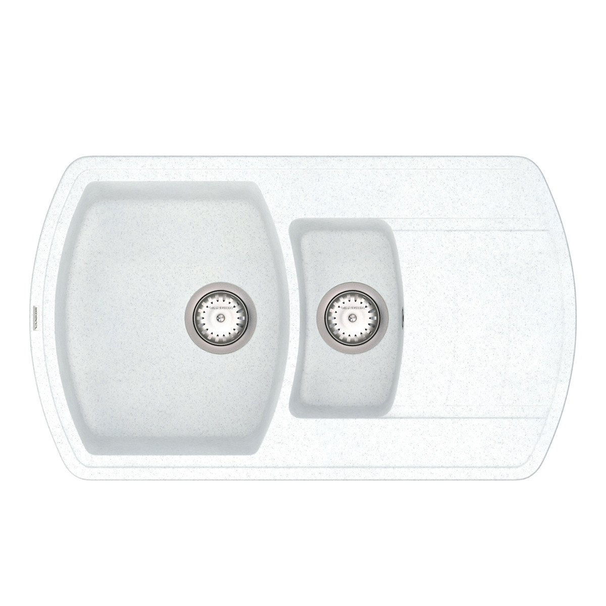 Keuken spoelbak VANKOR Norton NMP 04.86 Witte steen + sifon VANKOR