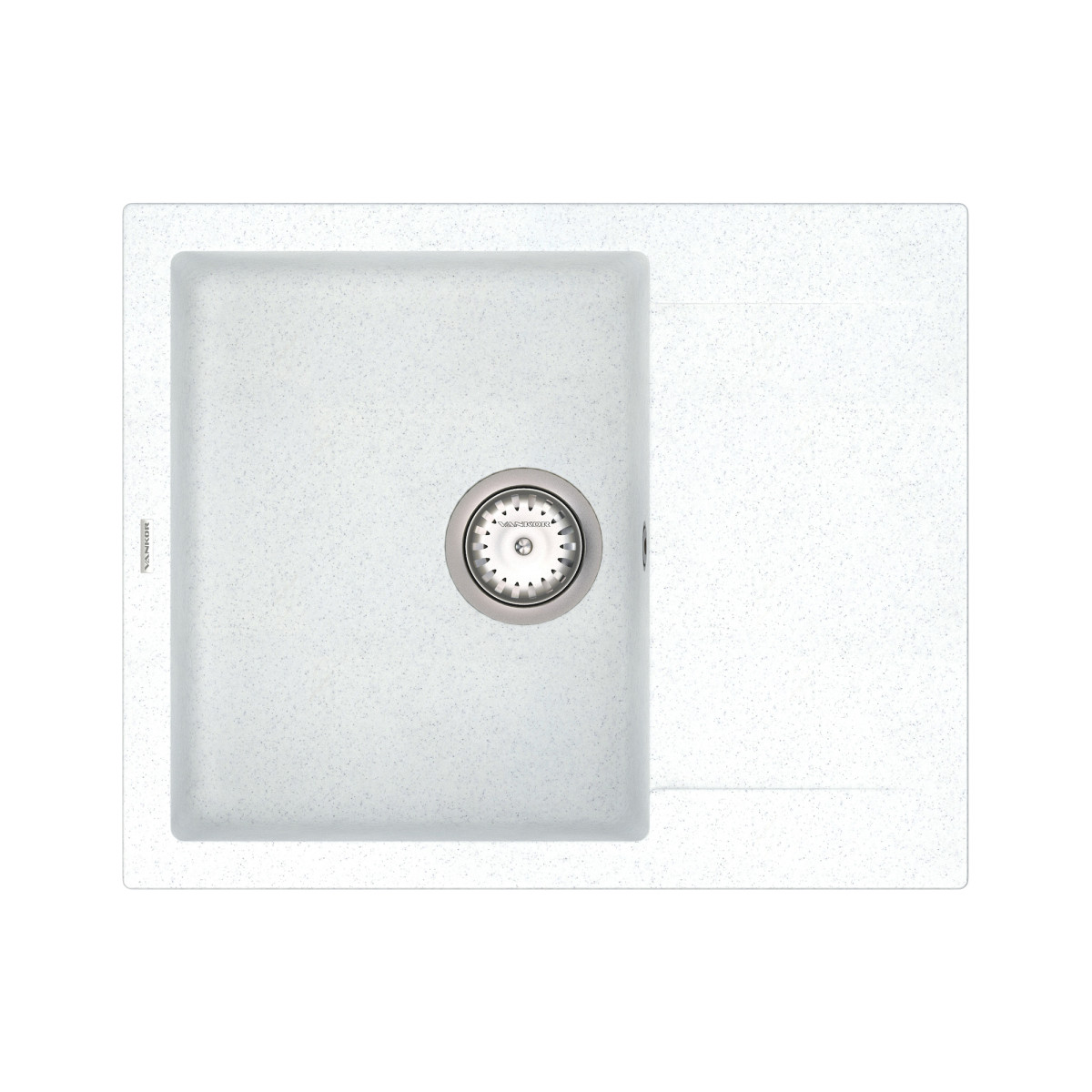 Keuken spoelbak VANKOR Orman OMP 02.61 Witte steen + sifon VANKOR