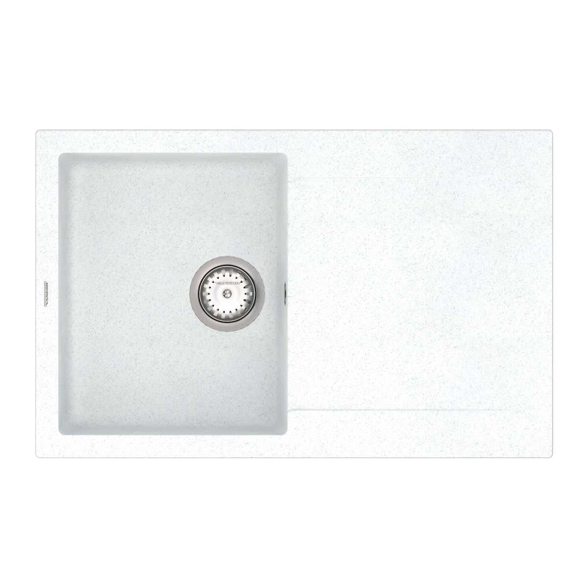 Keuken spoelbak VANKOR Orman OMP 02.78 Witte steen + sifon VANKOR