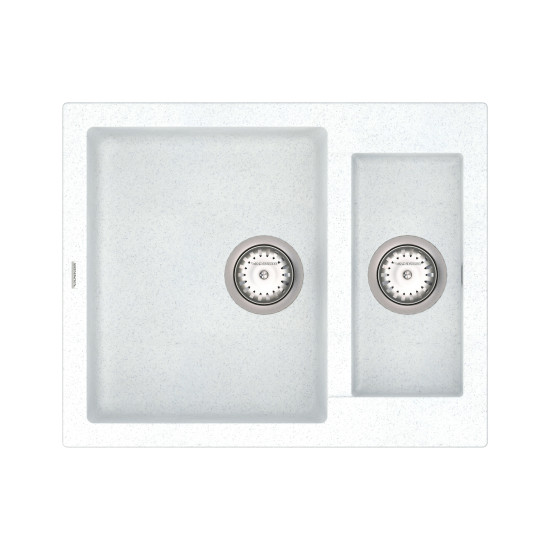 Keuken spoelbak VANKOR Orman OMP 03.61 Witte steen + sifon VANKOR