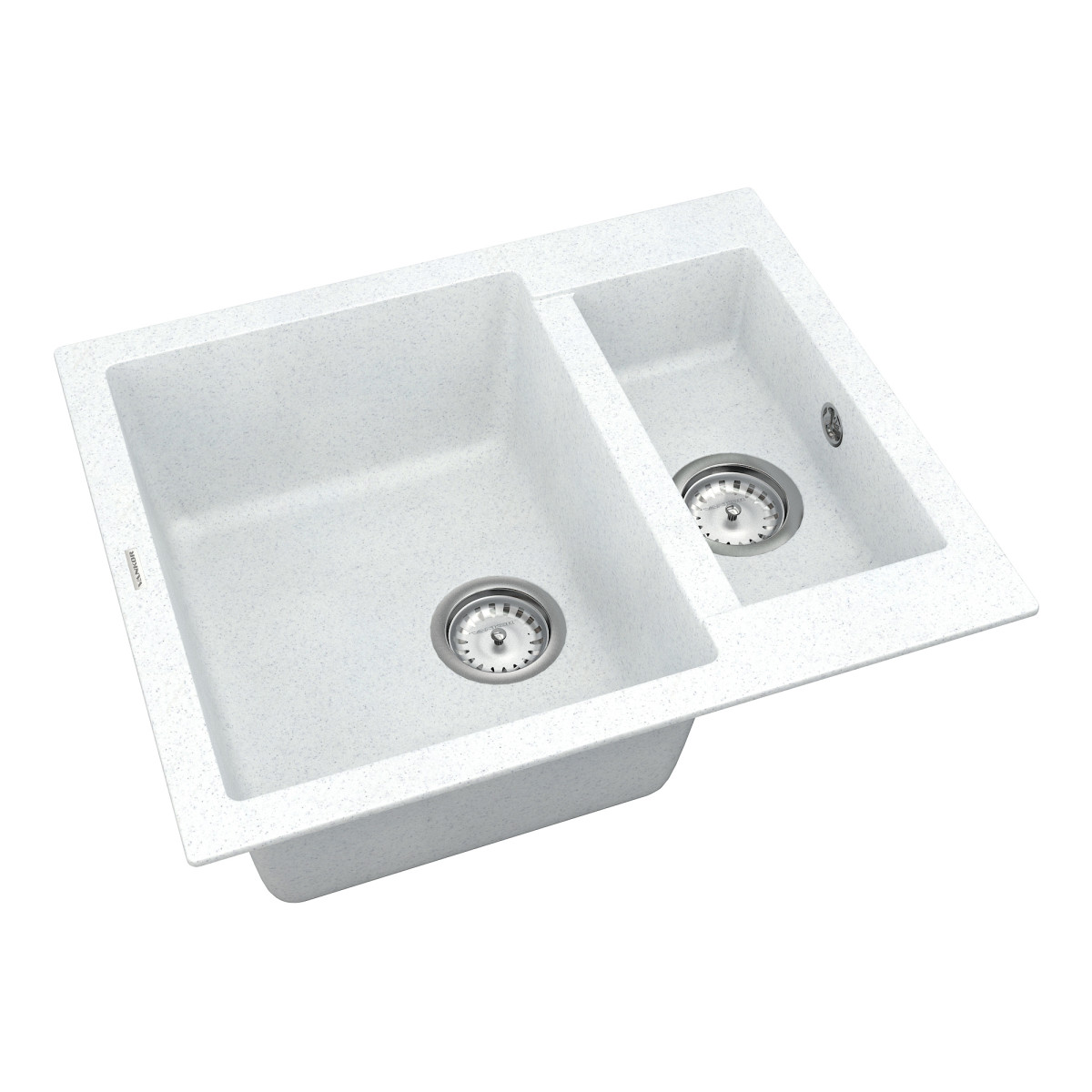 Keuken spoelbak VANKOR Orman OMP 03.61 Witte steen + sifon VANKOR