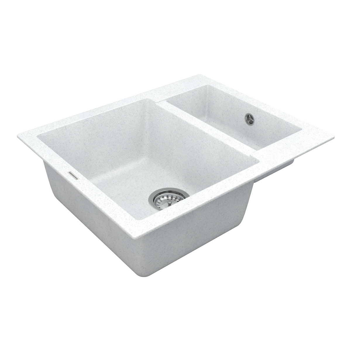 Keuken spoelbak VANKOR Orman OMP 03.61 Witte steen + sifon VANKOR