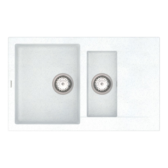 Keuken spoelbak VANKOR Orman OMP 04.80 Witte steen + sifon VANKOR