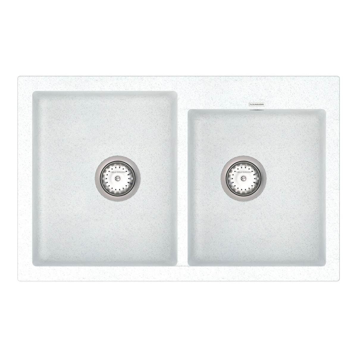 Keuken spoelbak VANKOR Orman OMP 05.80 Witte steen + sifon VANKOR