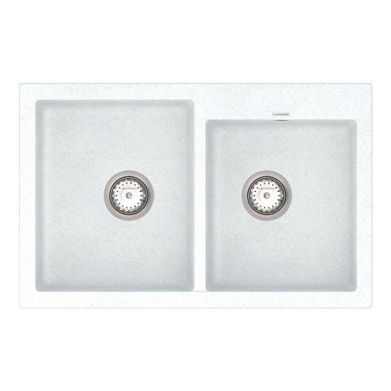 Keuken spoelbak VANKOR Orman OMP 05.80 Witte steen + sifon VANKOR