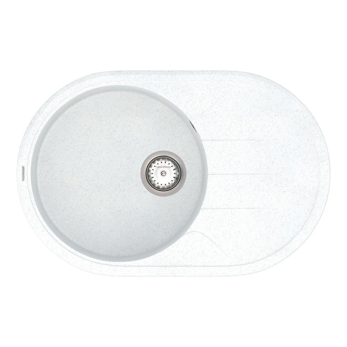 Keuken spoelbak VANKOR Sity SMO 02.78 Witte steen + sifon VANKOR