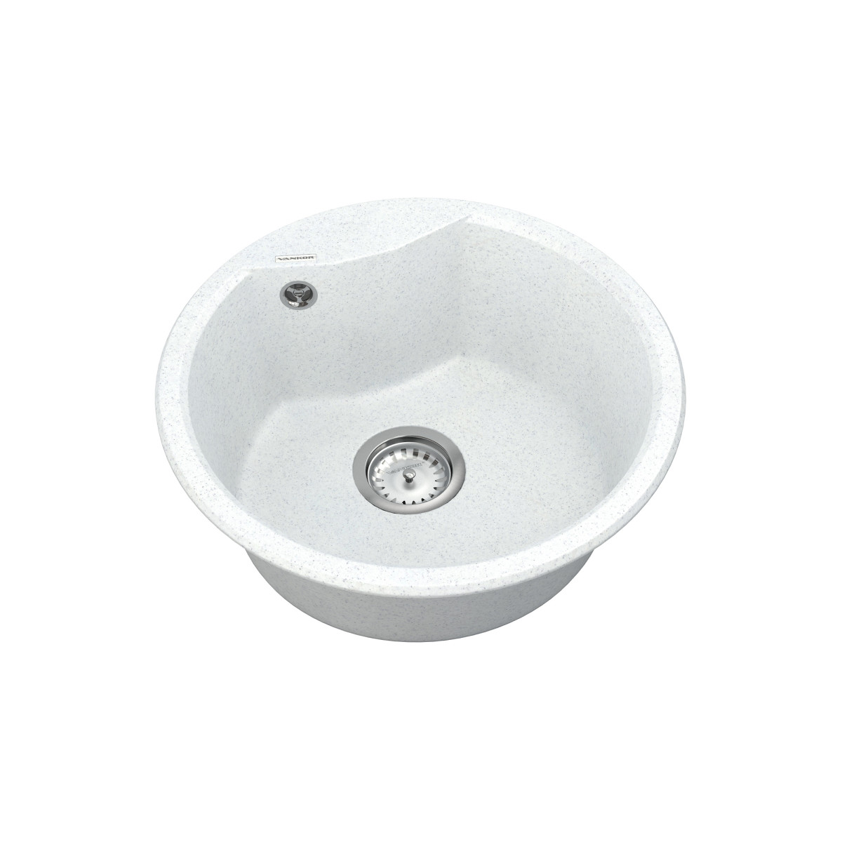 Spoelbak VANKOR Vena VMR 01.48 Wit steen + sifon VANKOR